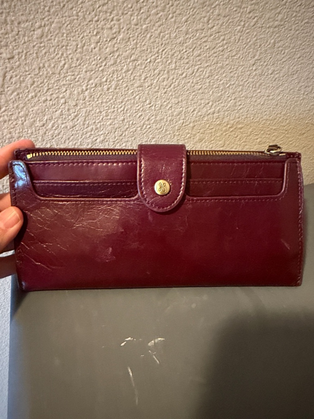 HOBO Dark maroon Leather Wallet Organizer - Picture 7 of 9